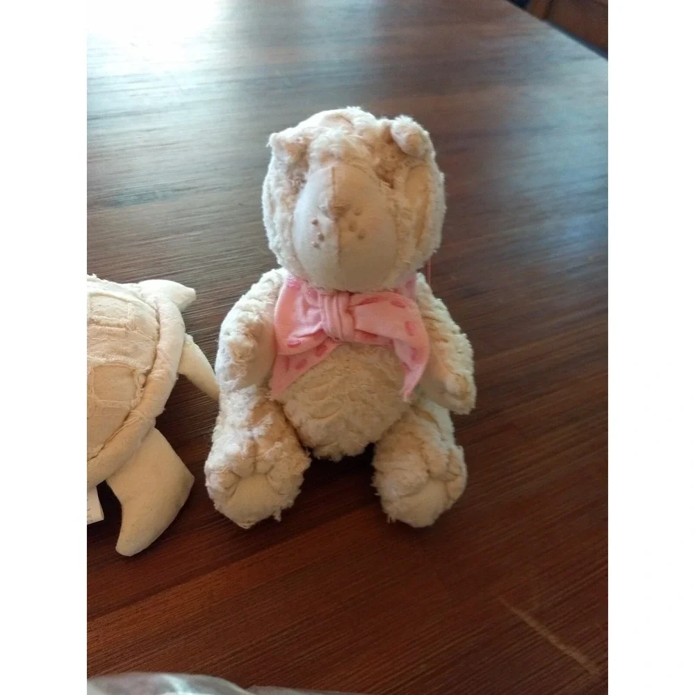 lot of 7 two's company‎ plush pig bear dog turtle cat bunny D5